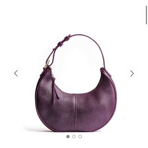 portland leather goods NORA SHOULDER BAG Plum Classic Hobo burgundy